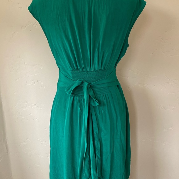 Anthropologie Lil Green Silk fit & flare dress size S - Picture 3 of 6